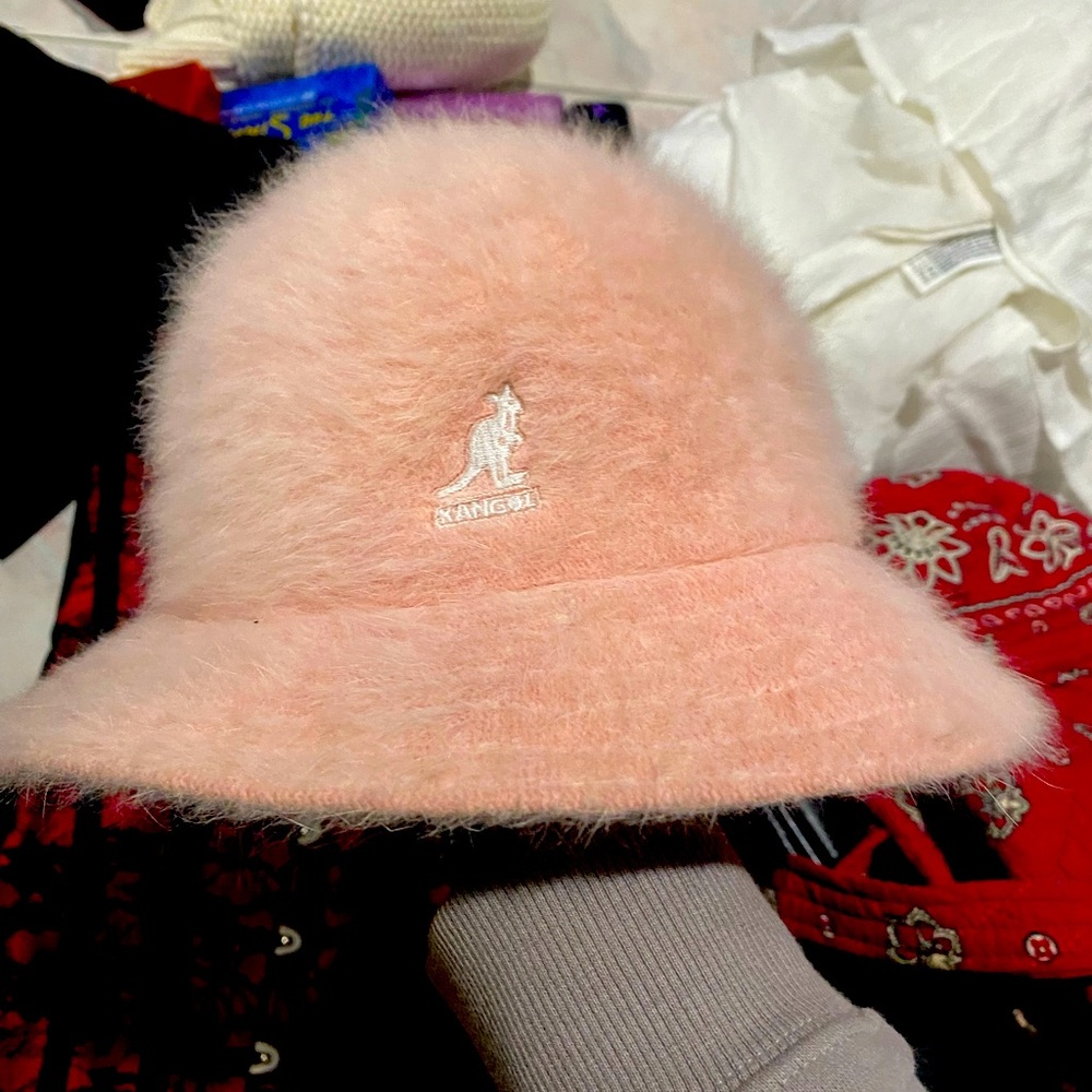 Pink Fuzzy Furgora Kangol Bucket Hat